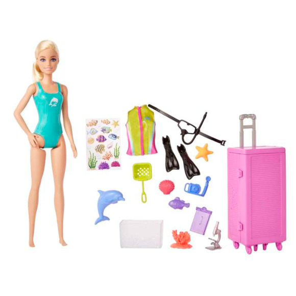 Barbie You Can Be Anything Marine Biologist Mobile Lab Blonde Ponytail NWT - Picture 4 of 7
